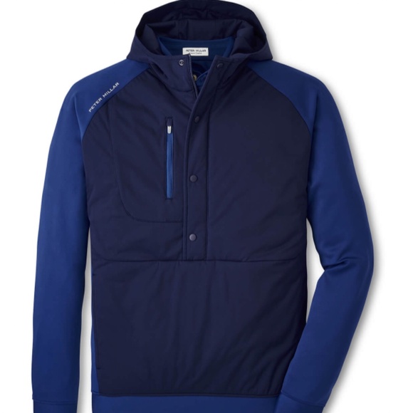 Peter Millar Other - Peter Millar Men's Medium Sport Navy / Navy Weld Half-Snap Hoodie MSRP $245